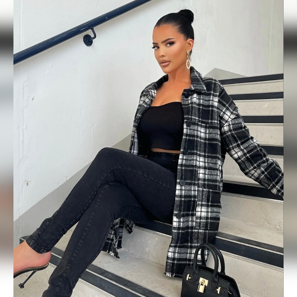 Fashion Nova plaid shacket